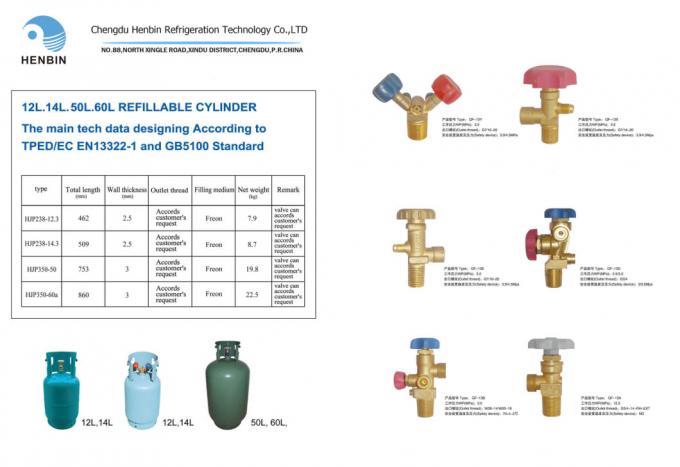 Mini Can Refrigerant Gas R134A R410A R404A R407c